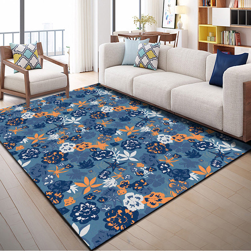 Indian Patterned Rug Multicolored Polyester Rug Machine Washable Pet Friendly Non-Slip Underlay Rug for Room | Bowlift