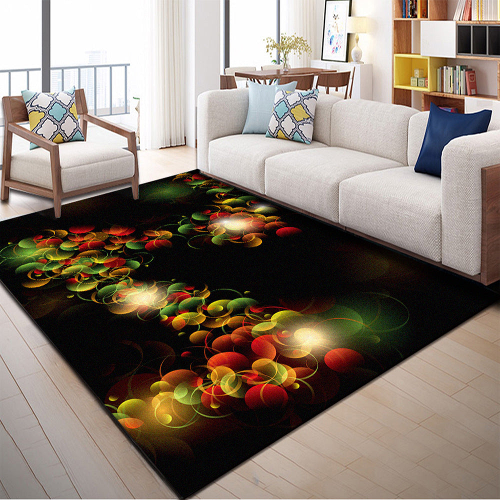 Indian Patterned Rug Multicolored Polyester Rug Machine Washable Pet Friendly Non-Slip Underlay Rug for Room | Bowlift