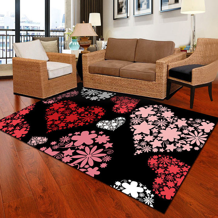 Multicolor Geometric Botanical Carpet Synthetic Modern Carpet Stain Resistant Non-Slip Washable Carpet for Home | Bowlift