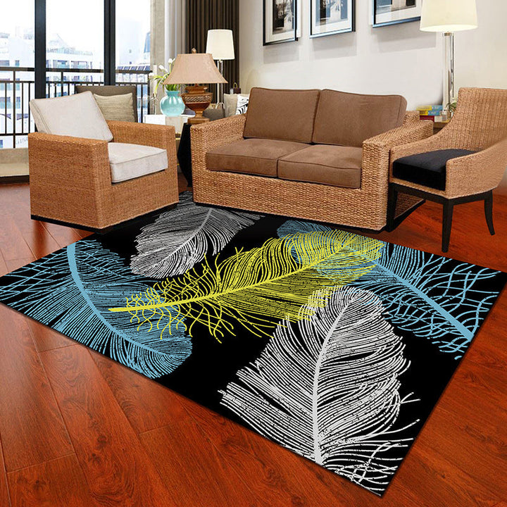 Multicolor Geometric Botanical Carpet Synthetic Modern Carpet Stain Resistant Non-Slip Washable Carpet for Home | Bowlift