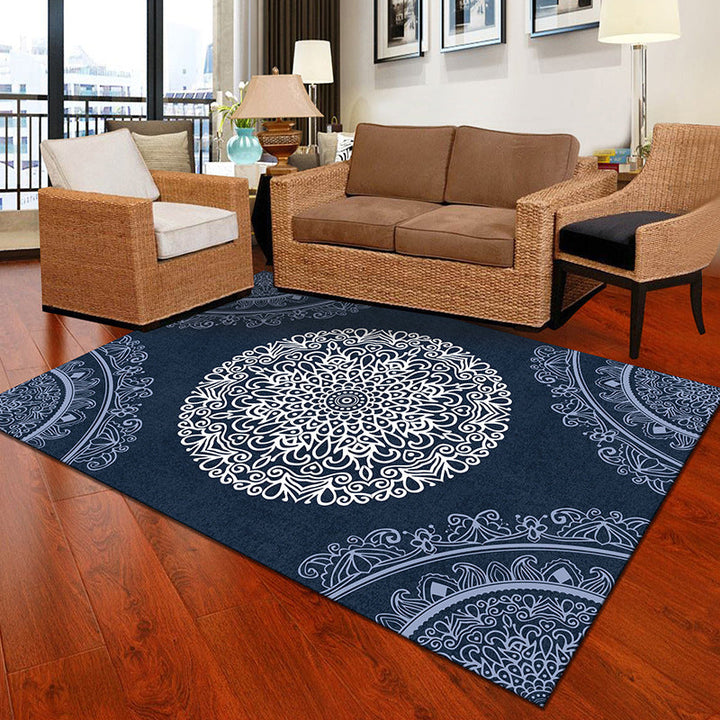 Multicolor Geometric Botanical Carpet Synthetic Modern Carpet Stain Resistant Non-Slip Washable Carpet for Home | Bowlift