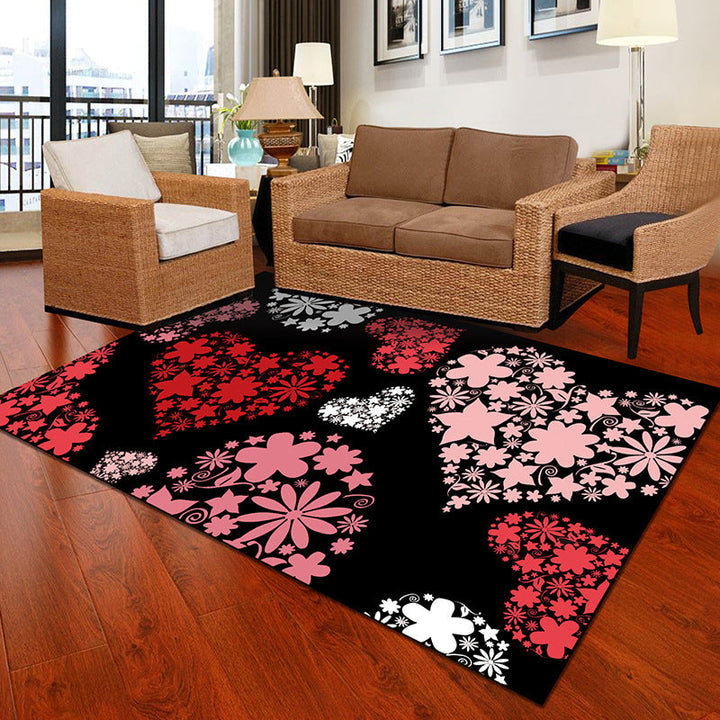 Multicolor Geometric Botanical Carpet Synthetic Modern Carpet Stain Resistant Non-Slip Washable Carpet for Home | Bowlift