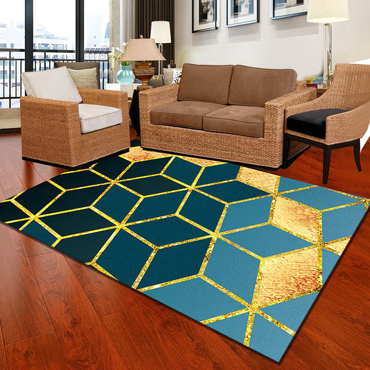 Multicolor Geometric Botanical Carpet Synthetic Modern Carpet Stain Resistant Non-Slip Washable Carpet for Home | Bowlift