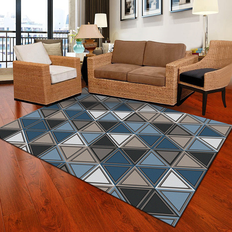 Multicolor Geometric Botanical Carpet Synthetic Modern Carpet Stain Resistant Non-Slip Washable Carpet for Home | Bowlift
