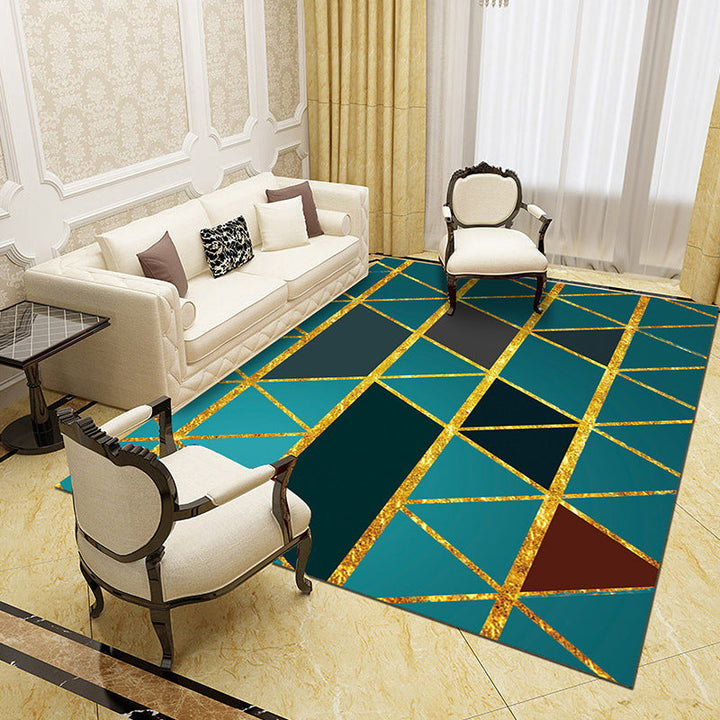 Unique abstract patterned rug Multicolored contemporary rug Polypropylene washable pet-friendly non-slip backing rug for the living room | Bowlift