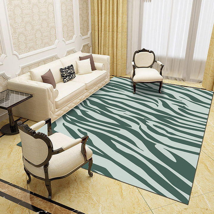 Unique abstract patterned rug Multicolored contemporary rug Polypropylene washable pet-friendly non-slip backing rug for the living room | Bowlift