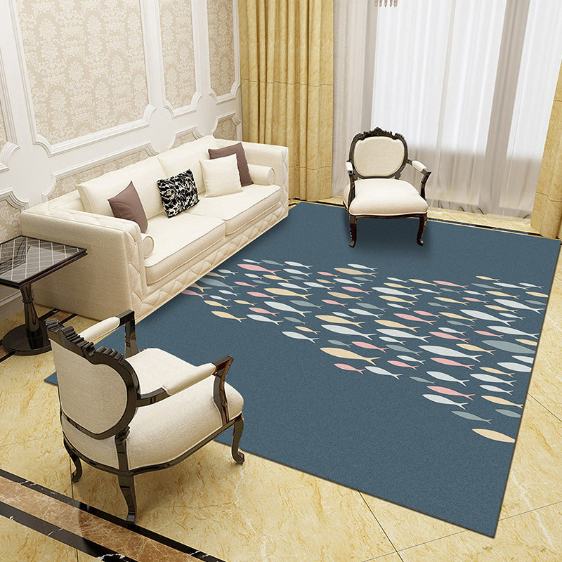 Unique abstract patterned rug Multicolored contemporary rug Polypropylene washable pet-friendly non-slip backing rug for the living room | Bowlift