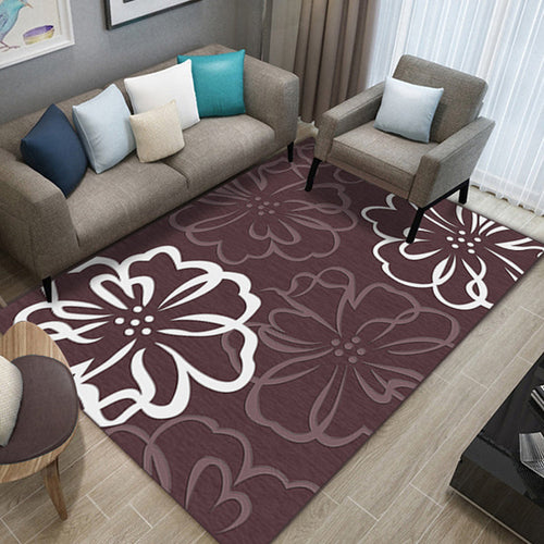 Nordic Living Room Rug Multicolored Patterned Rug Polyester Stain Resistant Washable Non-slip Rug | Bowlift