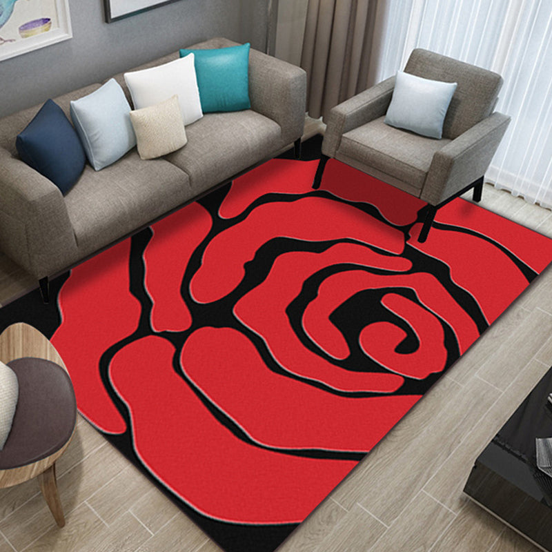 Nordic Living Room Rug Multicolored Patterned Rug Polyester Stain Resistant Washable Non-slip Rug | Bowlift