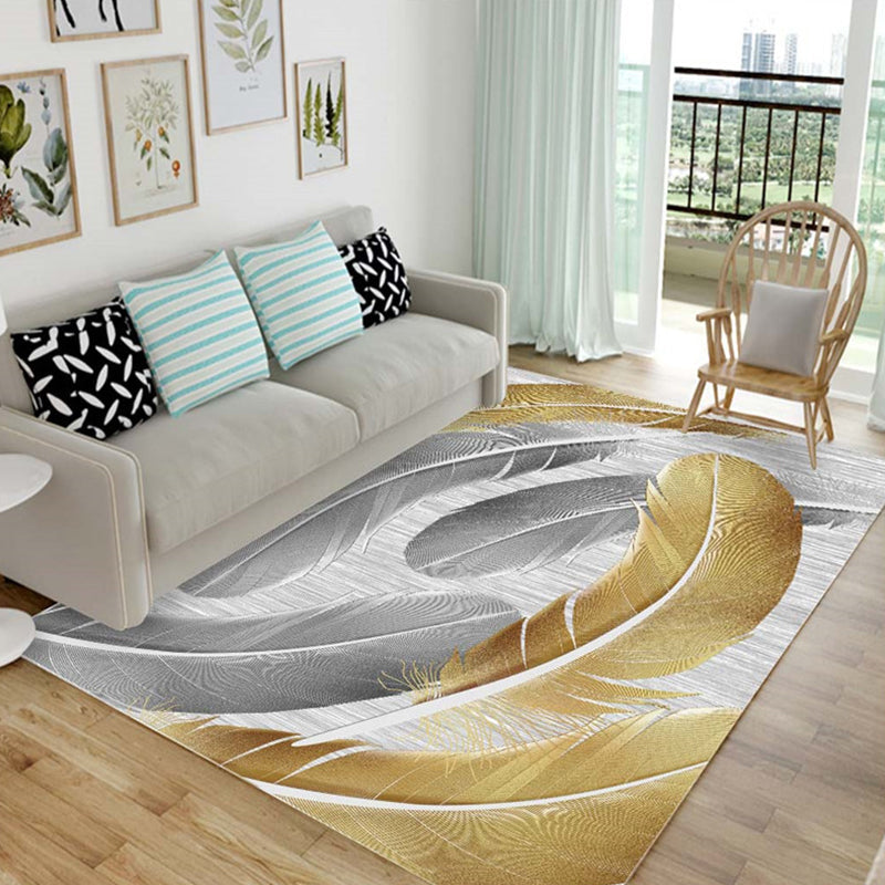 Nordic Living Room Rug Multicolored Patterned Rug Polyester Stain Resistant Washable Non-slip Rug | Bowlift