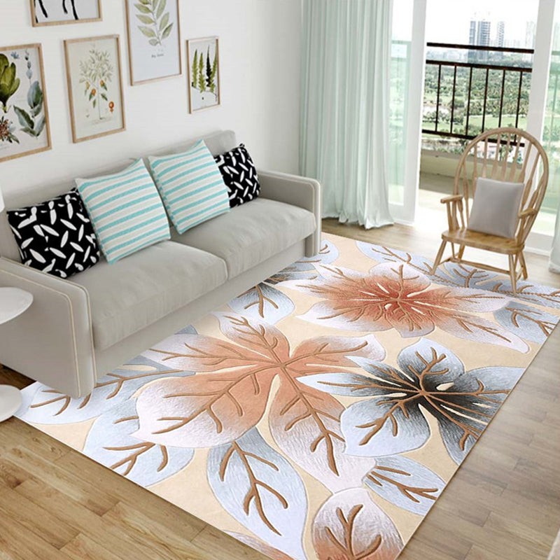 Nordic Living Room Rug Multicolored Patterned Rug Polyester Stain Resistant Washable Non-slip Rug | Bowlift