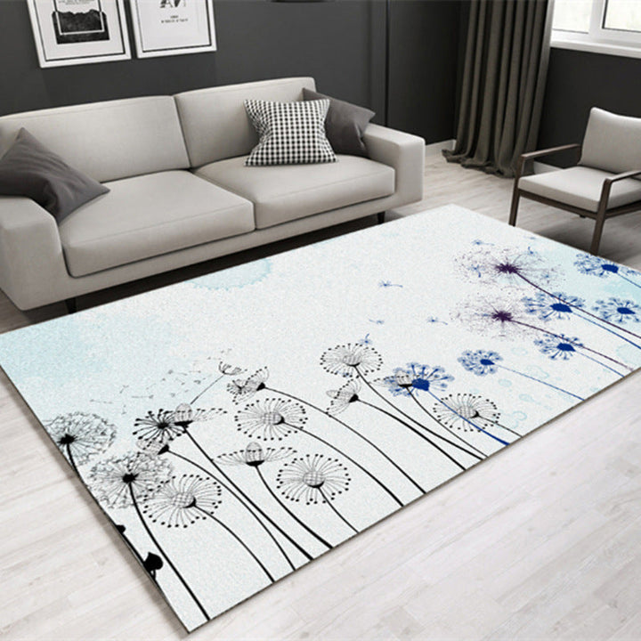 Multicolored Lounge Rug Modern Leaf Pattern Rug Polypropylene Non-Slip Backing Pet-Friendly Washable Rug | Bowlift