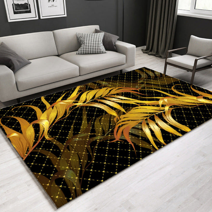 Multicolored Lounge Rug Modern Leaf Pattern Rug Polypropylene Non-Slip Backing Pet-Friendly Washable Rug | Bowlift