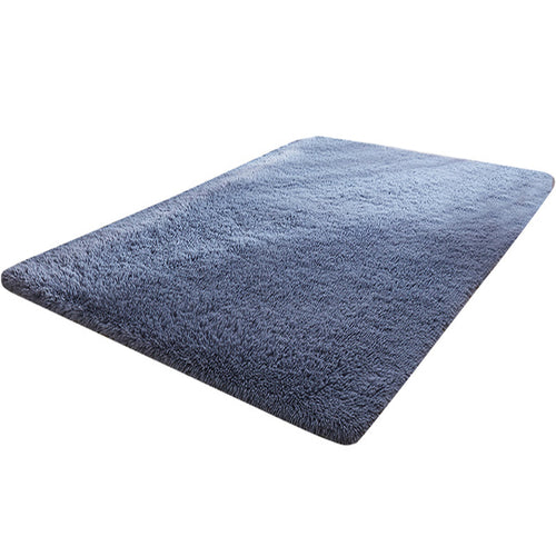 BowLift | Multicolored living room rug Nordic simple rug fluffy machine washable stain resistant non-slip back rug with braided edge