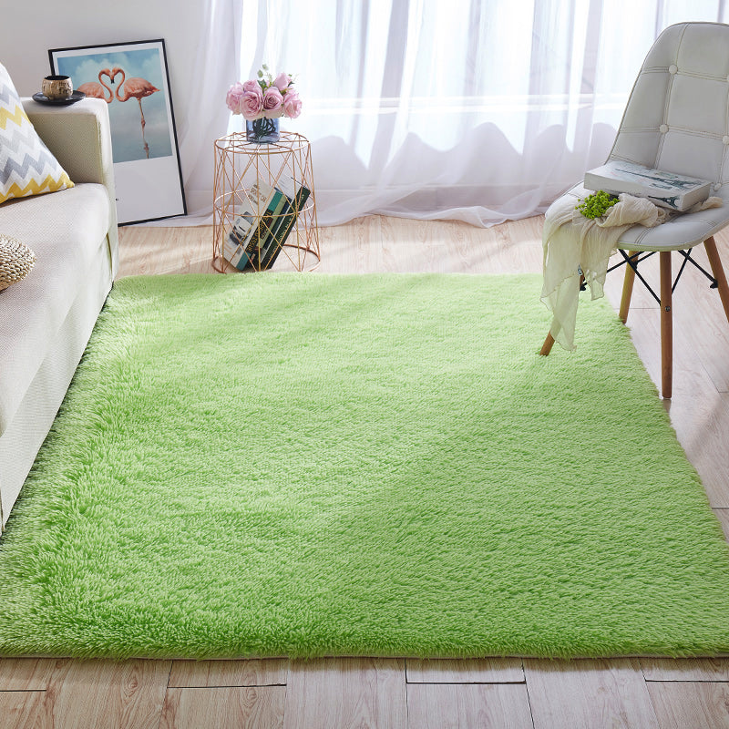 BowLift | Multicolored living room rug Nordic simple rug fluffy machine washable stain resistant non-slip back rug with braided edge