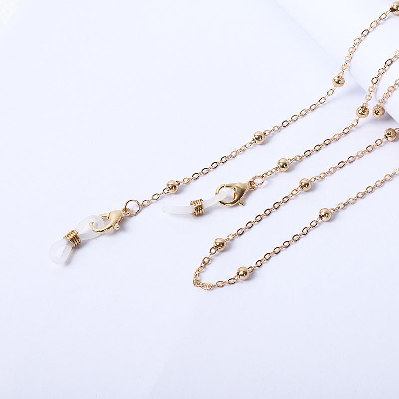 Necklace with beads and transparent pendants Bowlift