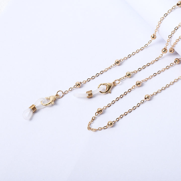 Necklace with beads and transparent pendants Bowlift