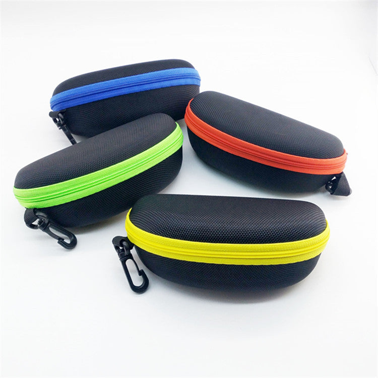 Hard Shell Zippered Sunglasses and Eyeglasses Case with Carabiner Bowlift