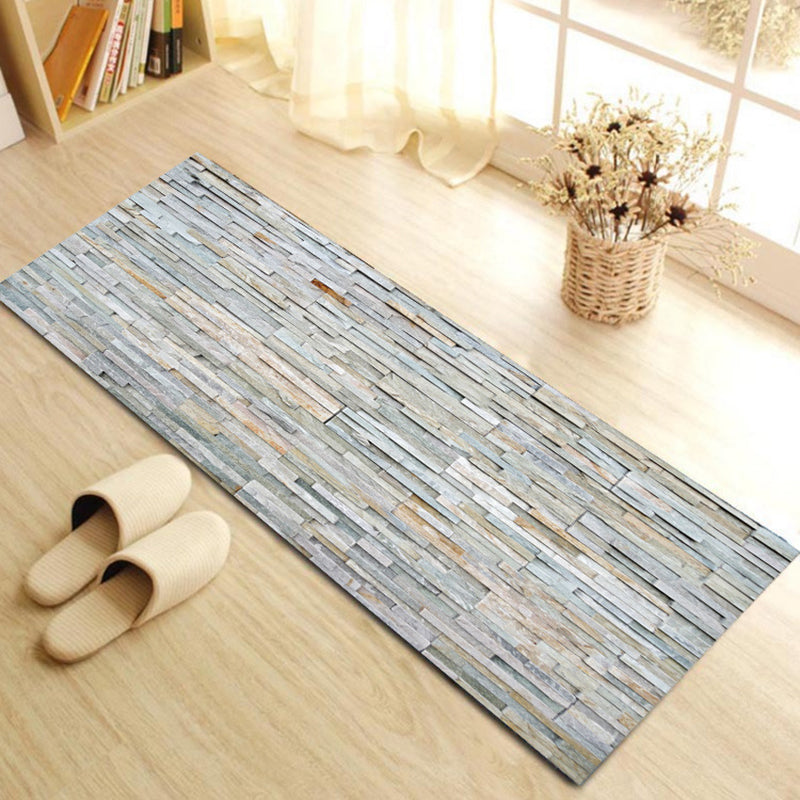 BowLift | Contemporary Patterned Runner Multi-Colored Synthetic Carpet Machine Washable Non-Slip Stain Resistant Carpet for Door