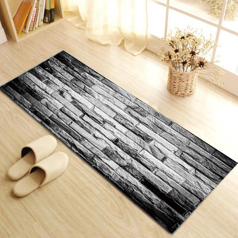 BowLift | Contemporary Patterned Runner Multi-Colored Synthetic Carpet Machine Washable Non-Slip Stain Resistant Carpet for Door