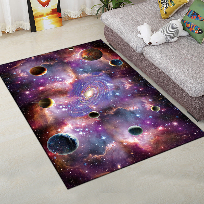 BowLift | Multi-Color Modern Rug Polyester Digital Graphic Living Room Rug Non-Slip Back Pet-Friendly Washable Rug for Guest Room