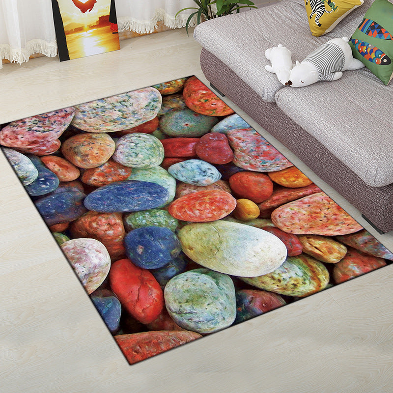 BowLift | Multi-Color Modern Rug Polyester Digital Graphic Living Room Rug Non-Slip Back Pet-Friendly Washable Rug for Guest Room