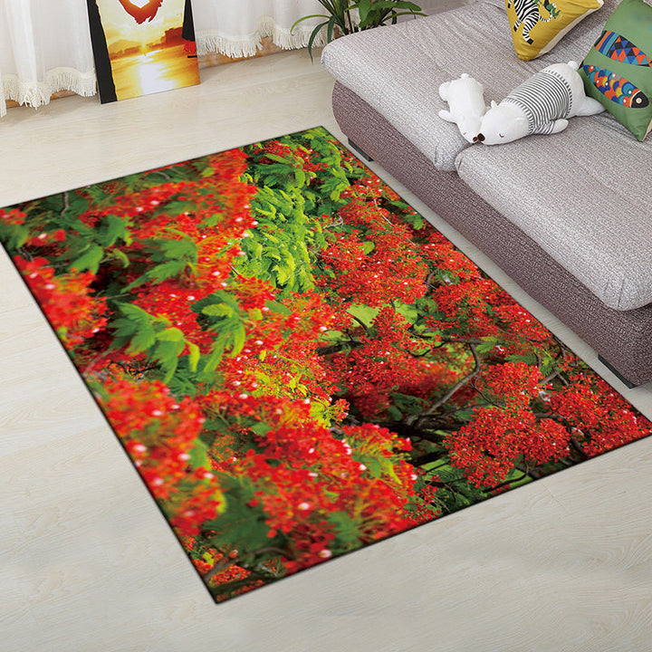 BowLift | Multi-Color Modern Rug Polyester Digital Graphic Living Room Rug Non-Slip Back Pet-Friendly Washable Rug for Guest Room