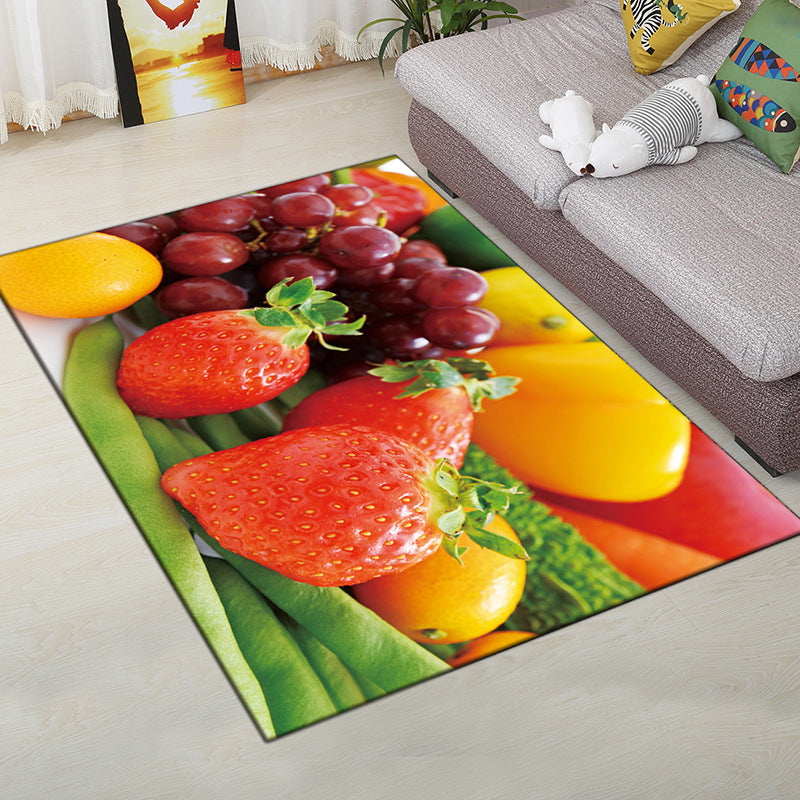 BowLift | Multi-Color Modern Rug Polyester Digital Graphic Living Room Rug Non-Slip Back Pet-Friendly Washable Rug for Guest Room