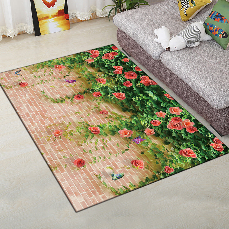 BowLift | Multi-Color Modern Rug Polyester Digital Graphic Living Room Rug Non-Slip Back Pet-Friendly Washable Rug for Guest Room