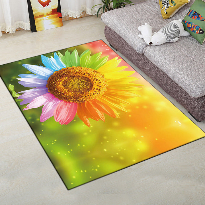 BowLift | Multi-Color Modern Rug Polyester Digital Graphic Living Room Rug Non-Slip Back Pet-Friendly Washable Rug for Guest Room
