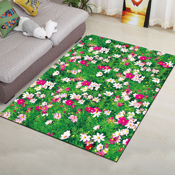 BowLift | Multi-Color Modern Rug Polyester Digital Graphic Living Room Rug Non-Slip Back Pet-Friendly Washable Rug for Guest Room