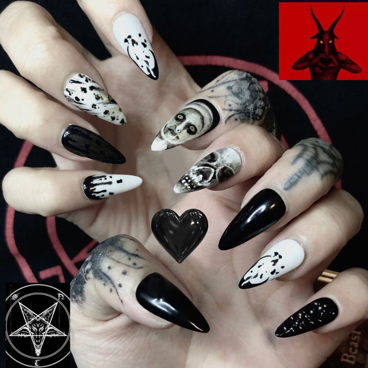 Creative Nail Art in Gothic Style Bowlift