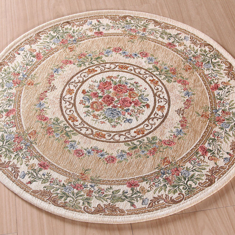 BowLift | Nostalgia Multicolored Peony Rug Polypropylene Antique Rug Pet Friendly Non-Slip Back Stain Resistant Rug for Large Rooms