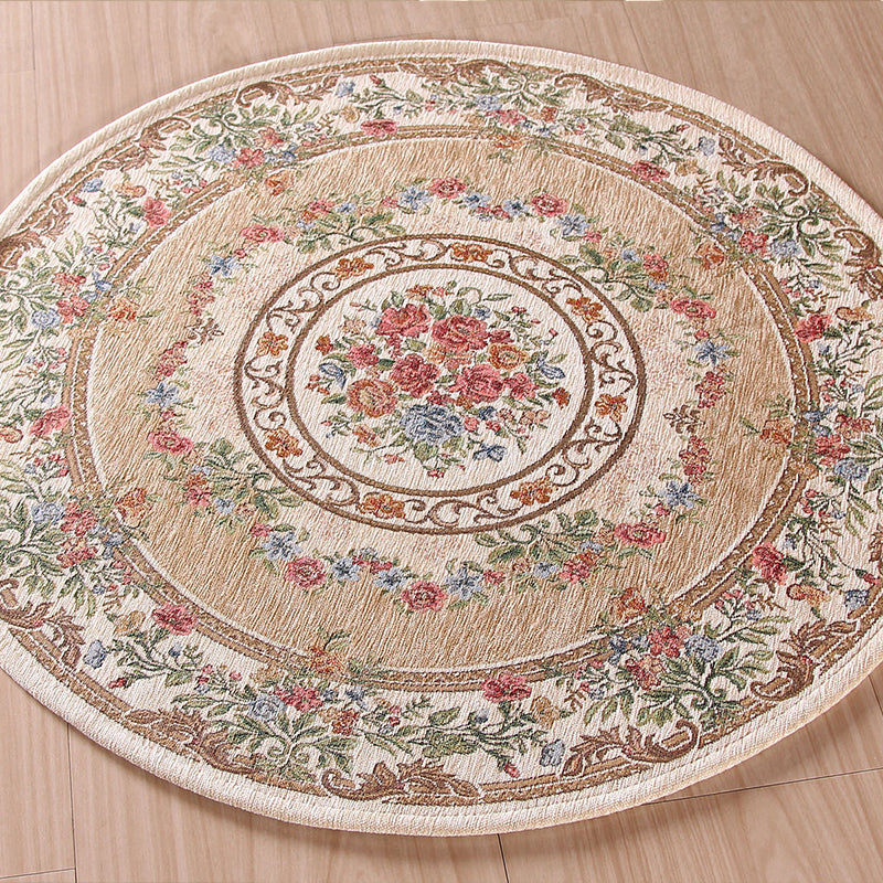 BowLift | Nostalgia Multicolored Peony Rug Polypropylene Antique Rug Pet Friendly Non-Slip Back Stain Resistant Rug for Large Rooms