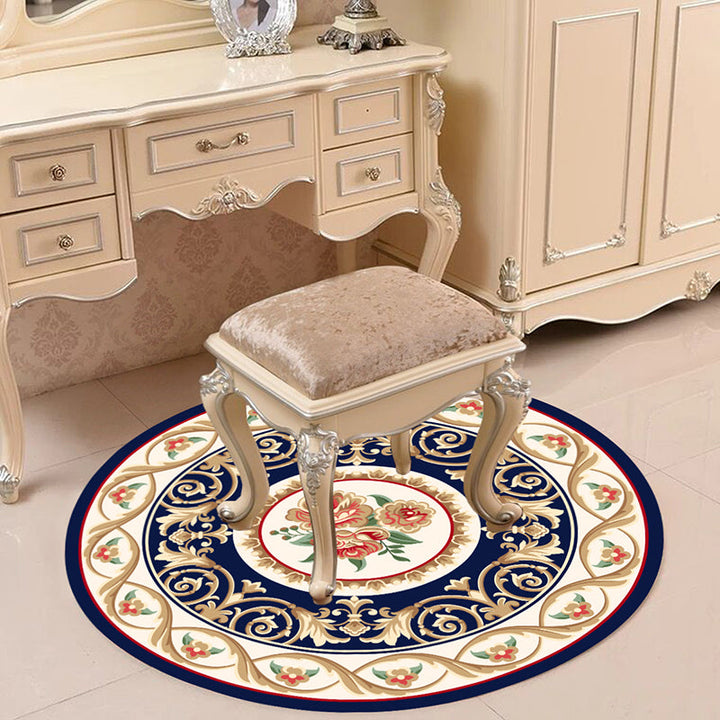 BowLift | Victorian Bedroom Carpet Multicolored Peony Carpet Polyester Stain Resistant Washable Non-Slip Carpet