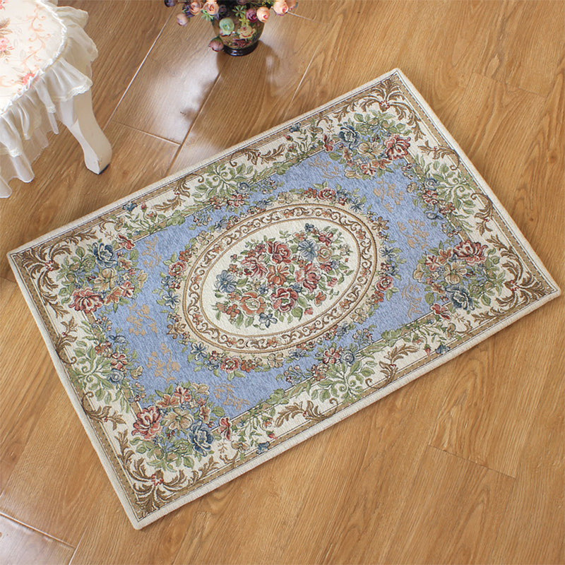 BowLift | Classic Jacquard Carpet Multicolored Retro Carpet Polypropylene Stain Resistant Non-Slip Backing Washable Carpet for the Door