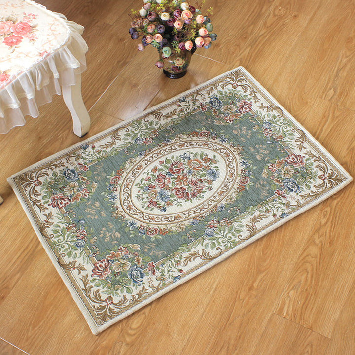 BowLift | Classic Jacquard Carpet Multicolored Retro Carpet Polypropylene Stain Resistant Non-Slip Backing Washable Carpet for the Door
