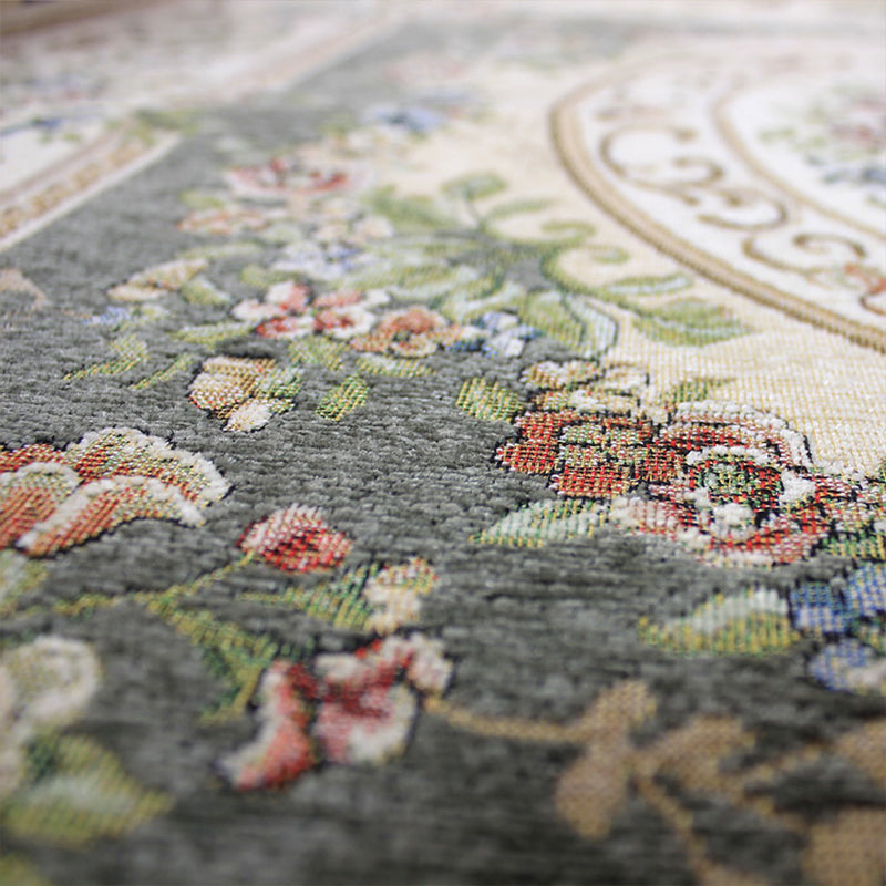 BowLift | Classic Jacquard Carpet Multicolored Retro Carpet Polypropylene Stain Resistant Non-Slip Backing Washable Carpet for the Door