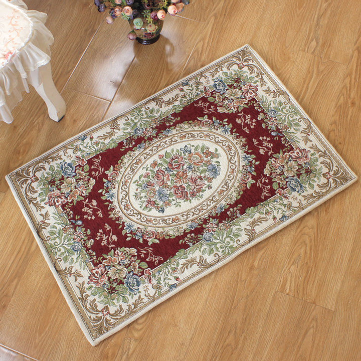 BowLift | Classic Jacquard Carpet Multicolored Retro Carpet Polypropylene Stain Resistant Non-Slip Backing Washable Carpet for the Door