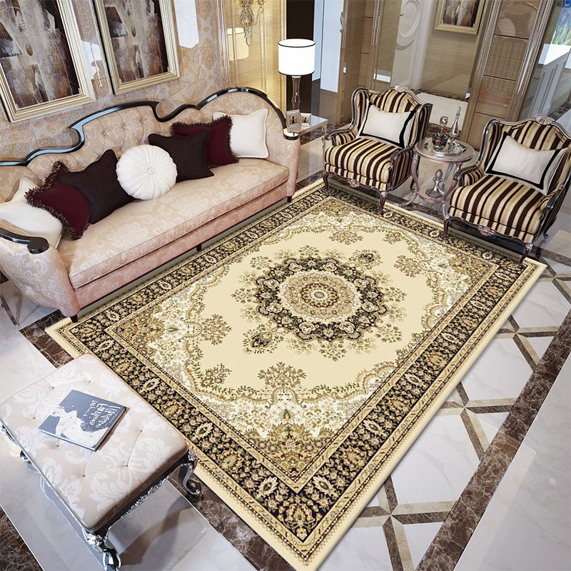 BowLift | Beautiful multicolored jacquard rug polypropylene traditional rug stain-resistant washable non-slip backing rug for room