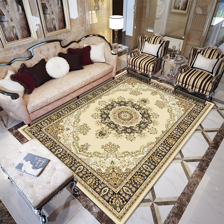 BowLift | Beautiful multicolored jacquard rug polypropylene traditional rug stain-resistant washable non-slip backing rug for room