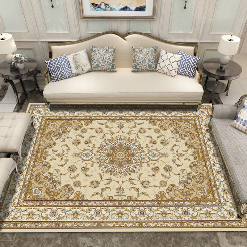 BowLift | Beautiful multicolored jacquard rug polypropylene traditional rug stain-resistant washable non-slip backing rug for room
