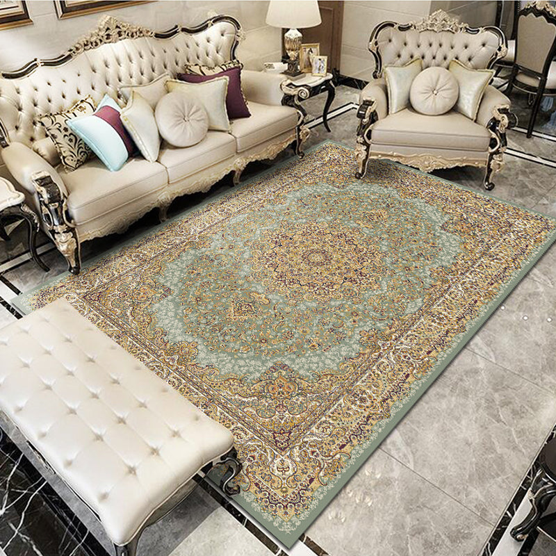 BowLift | Glam Floral Swirls Rug Multicolor Victorian Rug Synthetic Pet Friendly Non-Slip Stain Resistant Carpet for Home