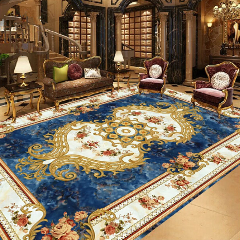 BowLift | Empire Floral Area Rug Multicolor Victorian Carpet Synthetic Stain Resistant Non-Slip Backing Pet Friendly Rug for Lounge