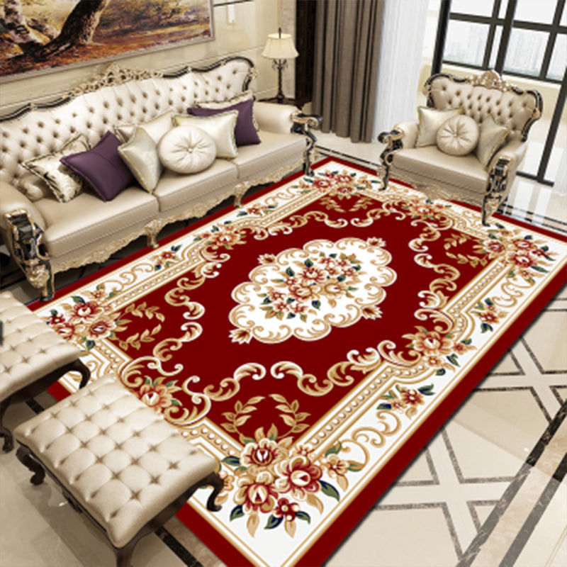 BowLift | Empire Floral Area Rug Multicolor Victorian Carpet Synthetic Stain Resistant Non-Slip Backing Pet Friendly Rug for Lounge