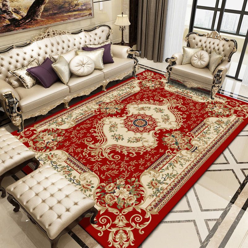 BowLift | Empire Floral Area Rug Multicolor Victorian Carpet Synthetic Stain Resistant Non-Slip Backing Pet Friendly Rug for Lounge