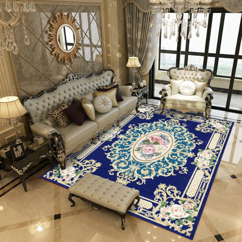 BowLift | Empire Floral Area Rug Multicolor Victorian Carpet Synthetic Stain Resistant Non-Slip Backing Pet Friendly Rug for Lounge