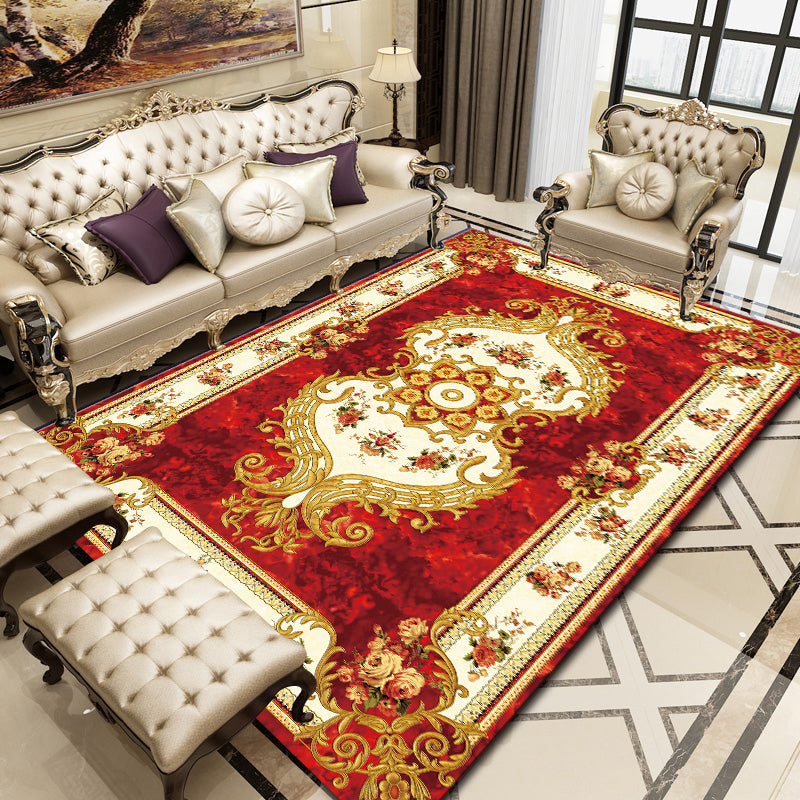 BowLift | Empire Floral Area Rug Multicolor Victorian Carpet Synthetic Stain Resistant Non-Slip Backing Pet Friendly Rug for Lounge
