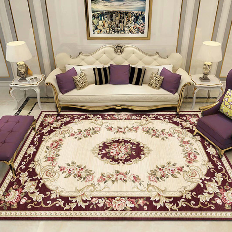 BowLift | Empire Floral Area Rug Multicolor Victorian Carpet Synthetic Stain Resistant Non-Slip Backing Pet Friendly Rug for Lounge