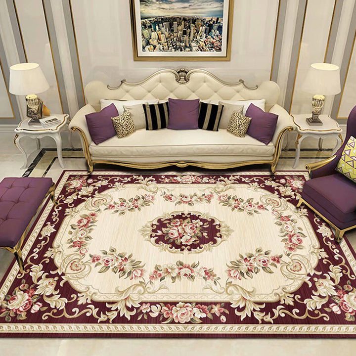 BowLift | Empire Floral Area Rug Multicolor Victorian Carpet Synthetic Stain Resistant Non-Slip Backing Pet Friendly Rug for Lounge